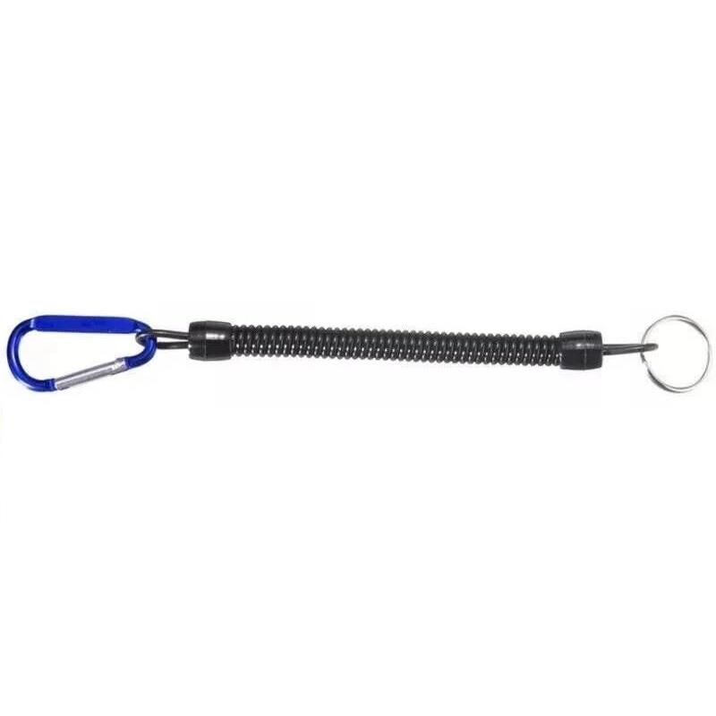 Spiral Karabinalı Balıkçı Askı Aparatı 21cm Mavi