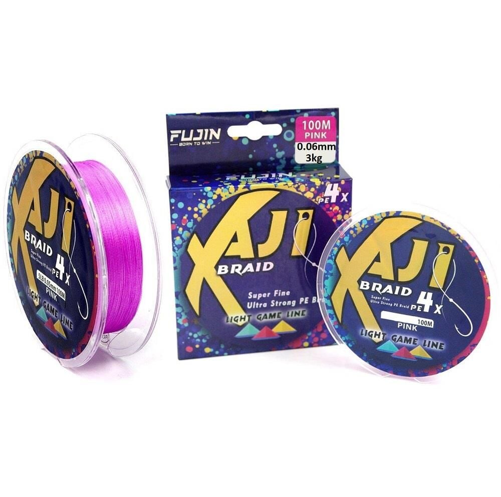Fujin Aji Light Game Braid 4X 0.06mm 100mt. İp Misina Pink