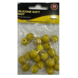 Powerex 12mm Vanilya Aromalı Süper Yumuşak Yüzen Sazan Yemi 20 Adet Sarı