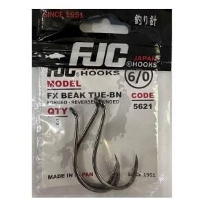 FJC 5621 No:6/0 FX Beak Tue Black Nikel Olta İğnesi 3 Adet