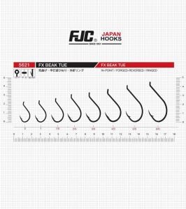 FJC 5621 No:6/0 FX Beak Tue Black Nikel Olta İğnesi 3 Adet