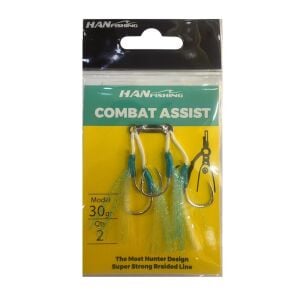 Hanfish Combat Blue 30gr Jigler İçin İkili Assist İğne 2 Adet