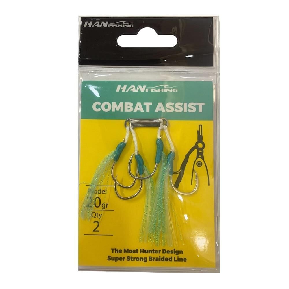 Hanfish Combat Blue 20gr Jigler İçin İkili Assist İğne 2 Adet