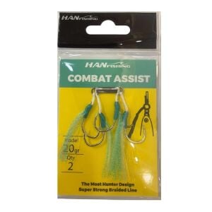 Hanfish Combat Blue 20gr Jigler İçin İkili Assist İğne 2 Adet