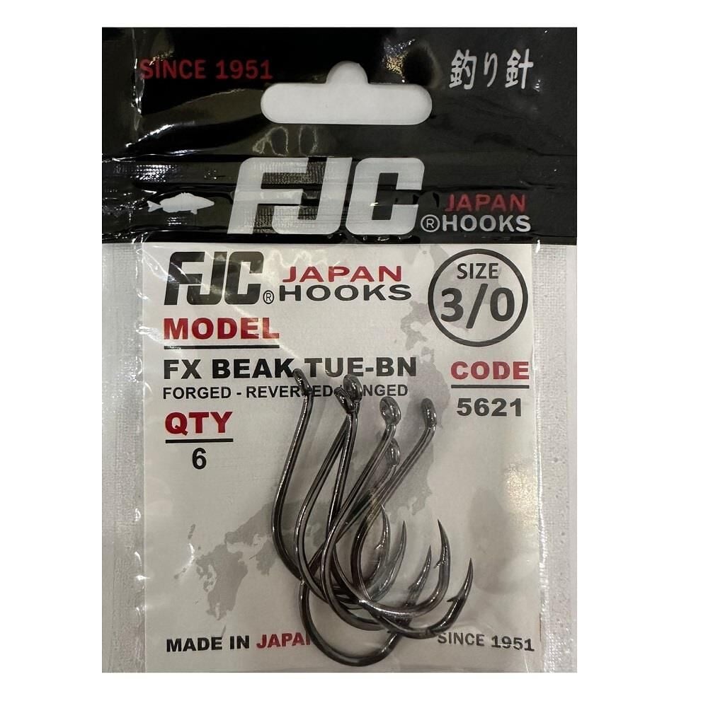 FJC 5621 No:3/0 FX Beak Tue Black Nikel Olta İğnesi 6 Adet