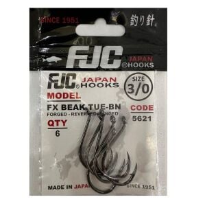 FJC 5621 No:3/0 FX Beak Tue Black Nikel Olta İğnesi 6 Adet
