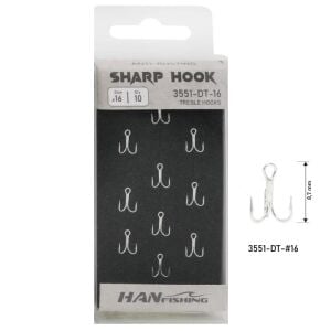 Hanfish Sharp Hook No:16 LRF Üçlü İğne 10 Adet