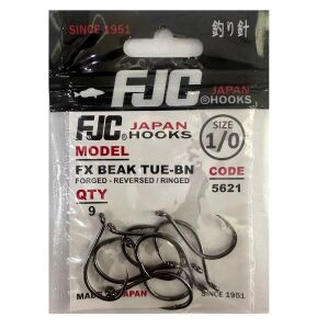 FJC 5621 No:1/0 FX Beak Tue Black Nikel Olta İğnesi 9 Adet