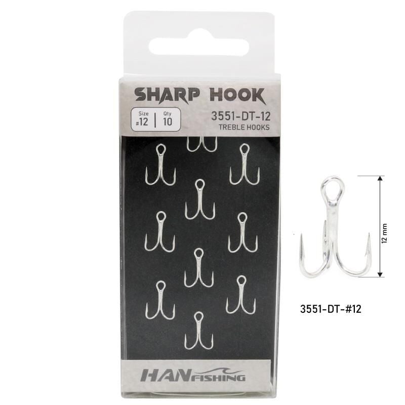 Hanfish Sharp Hook No:12 LRF Üçlü İğne 10 Adet