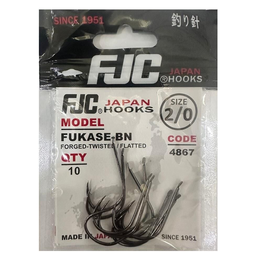 FJC 4867 No:2/0 Fukase Black Nikel Olta İğnesi 10 Adet