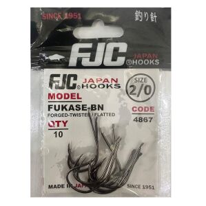 FJC 4867 No:2/0 Fukase Black Nikel Olta İğnesi 10 Adet