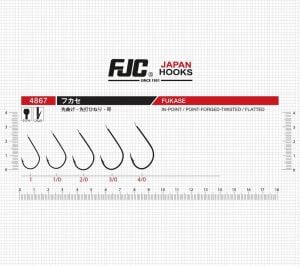 FJC 4867 No:2/0 Fukase Black Nikel Olta İğnesi 10 Adet