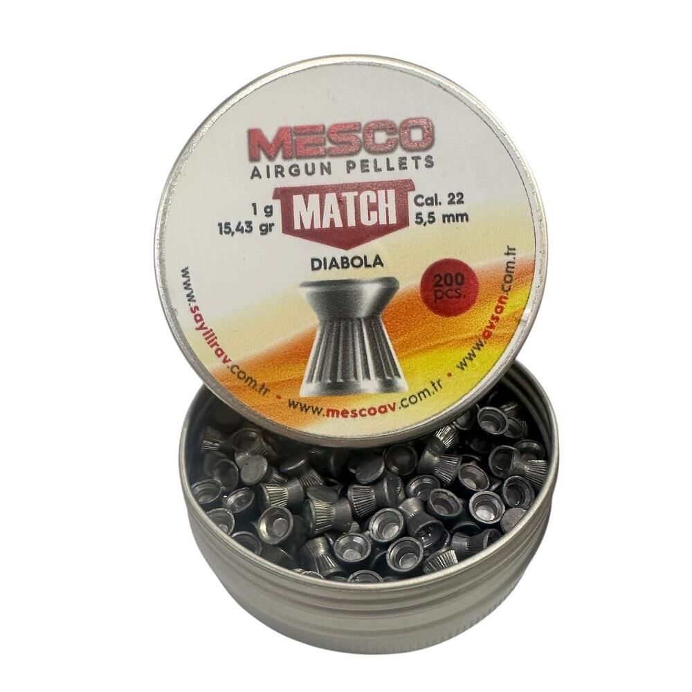 Mesco Match 5.5mm 1gr Havalı Tüfek Saçması (200 adet)