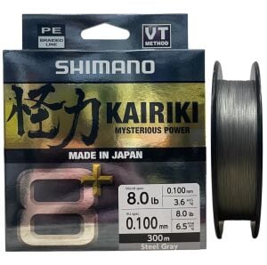 Shimano Kairiki 8+ 300 Mt 0.10mm İp Misina Steel Gray