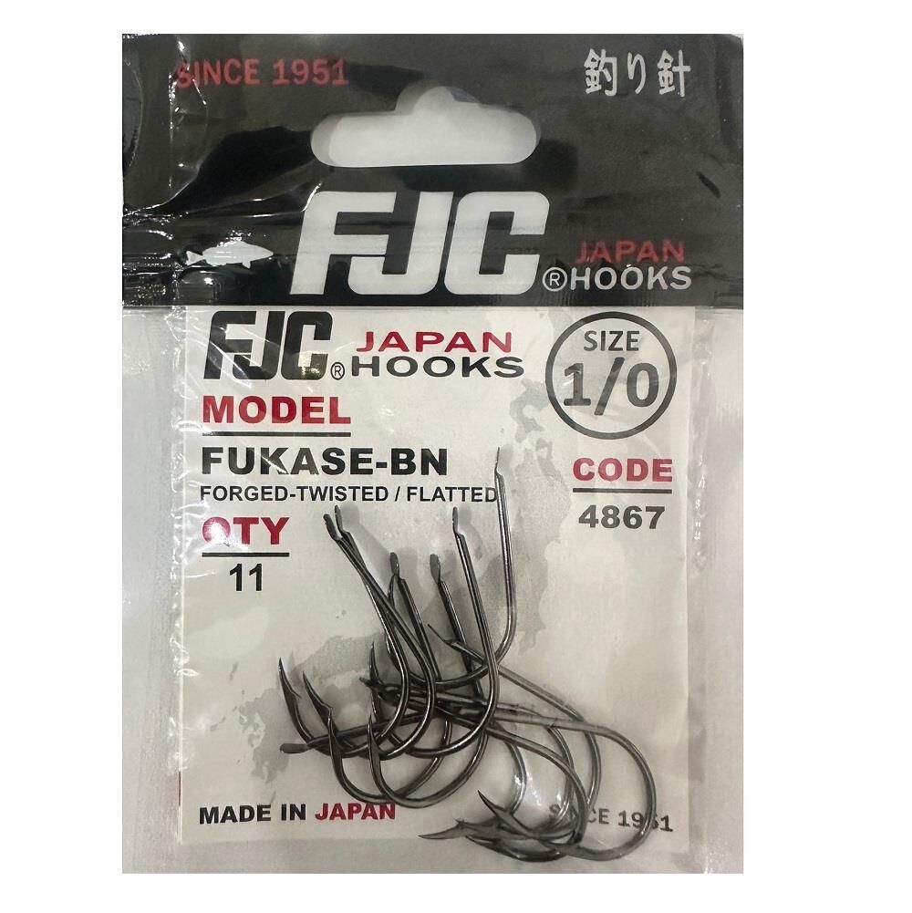 FJC 4867 No:1/0 Fukase Black Nikel Olta İğnesi 11 Adet