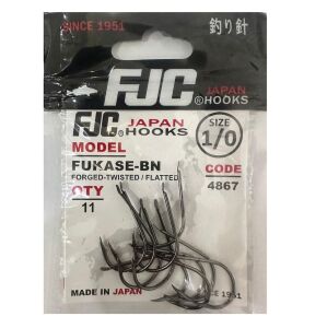 FJC 4867 No:1/0 Fukase Black Nikel Olta İğnesi 11 Adet