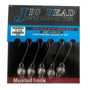 Pandora Force 2.5gr İğne No:6 Hareketli Jig Head Zoka 5 Adet