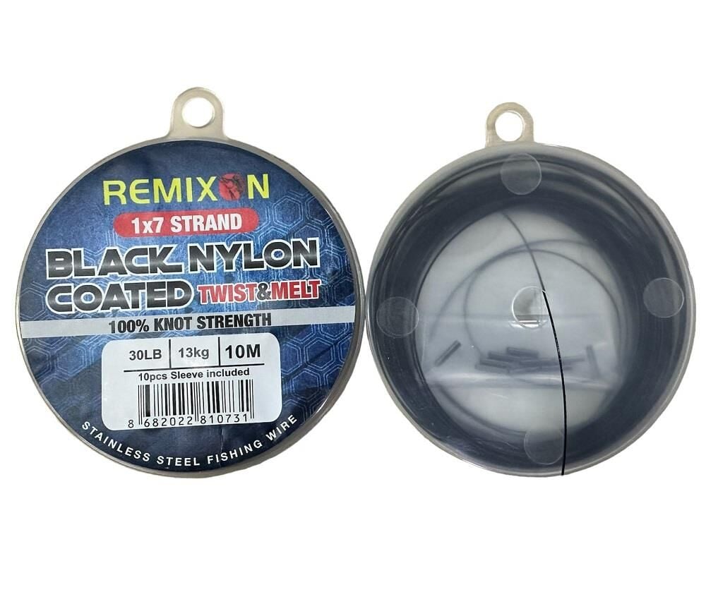 Remixon 30 Lbs (13 kg) Siyah Çelik Tel 10 Metre