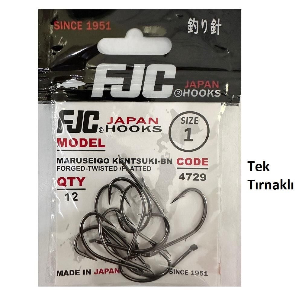 FJC 4729 No:1 Maruseigo Kentsuki Black Nikel Olta İğnesi 12 Adet
