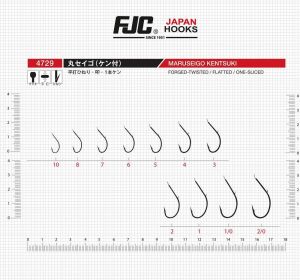 FJC 4729 No:1 Maruseigo Kentsuki Black Nikel Olta İğnesi 12 Adet