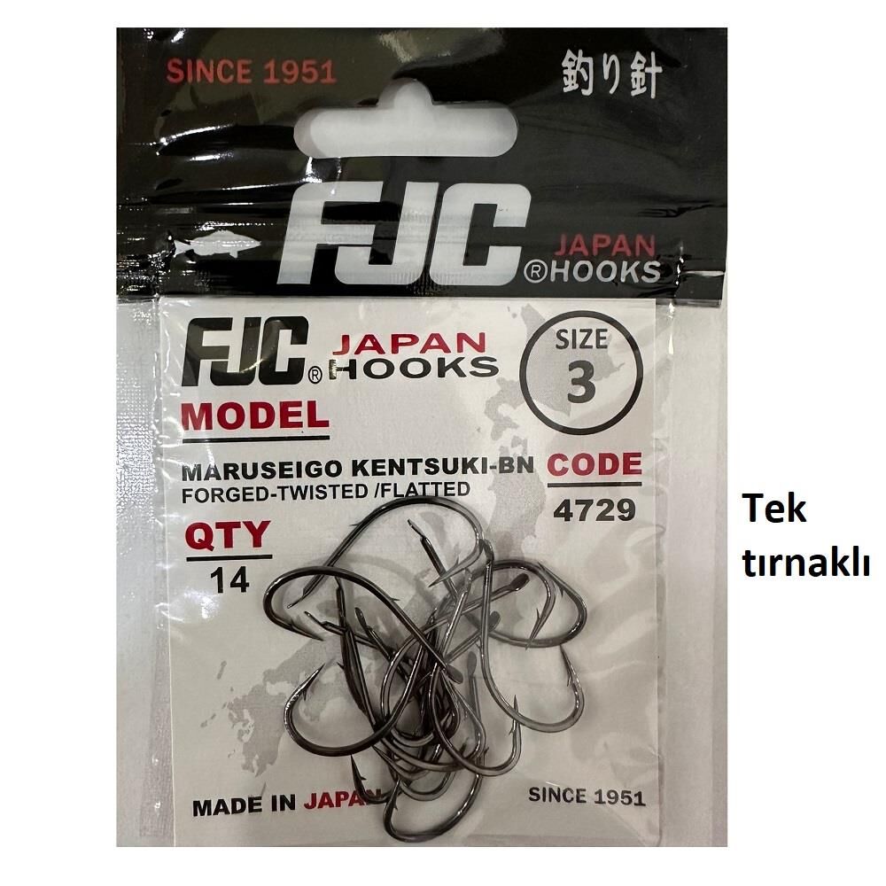 FJC 4729 No:3 Maruseigo Kentsuki Black Nikel Olta İğnesi 14 Adet