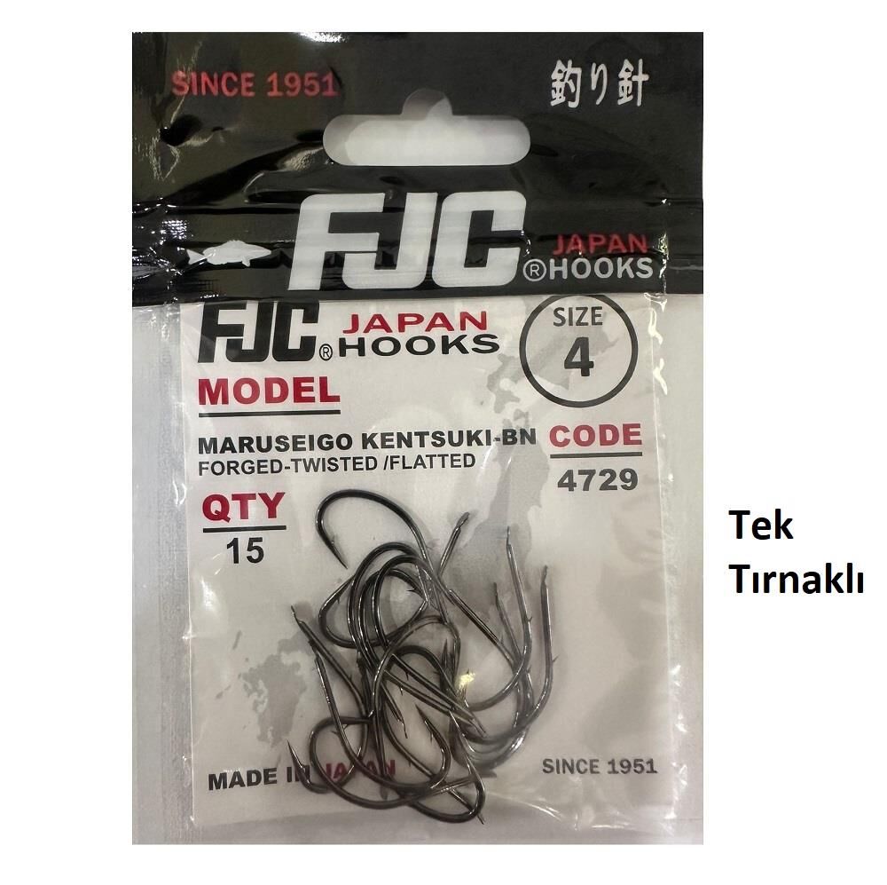 FJC 4729 No:4 Maruseigo Kentsuki Black Nikel Olta İğnesi 15 Adet