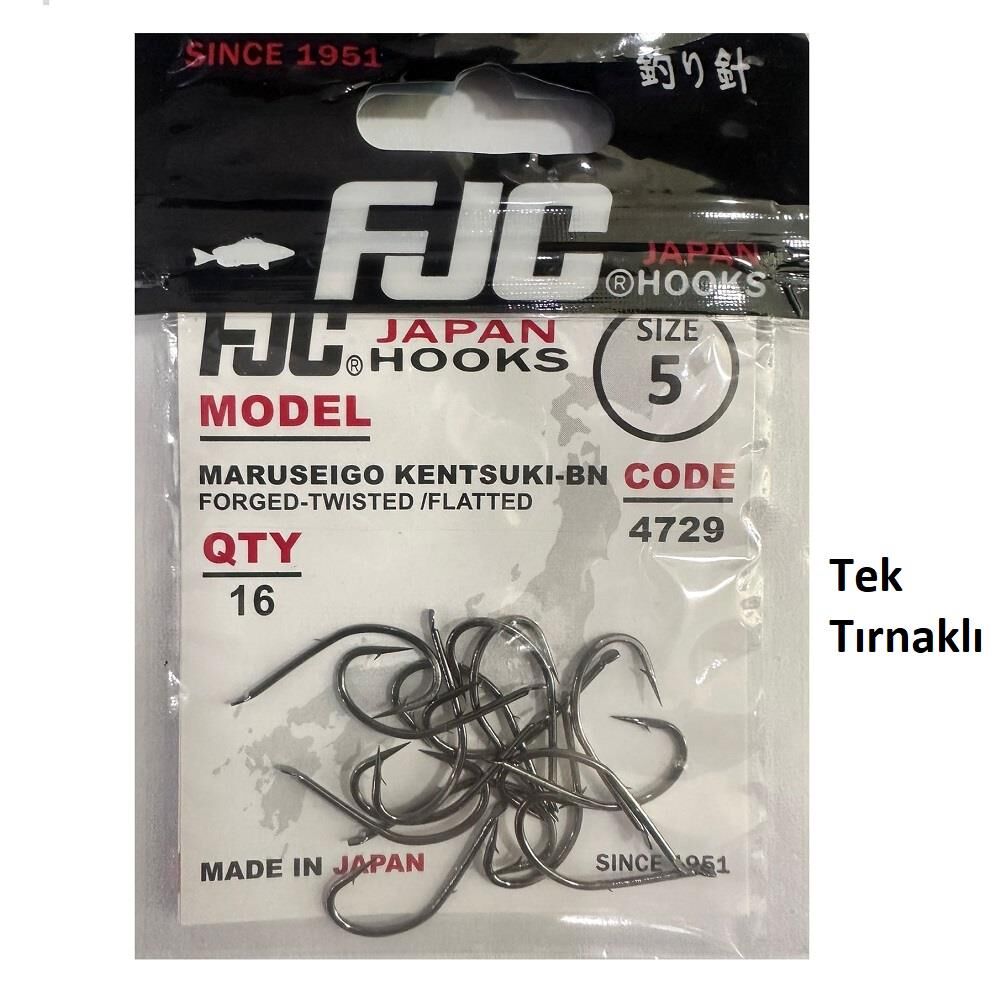 FJC 4729 No:5 Maruseigo Kentsuki Black Nikel Olta İğnesi 16 Adet