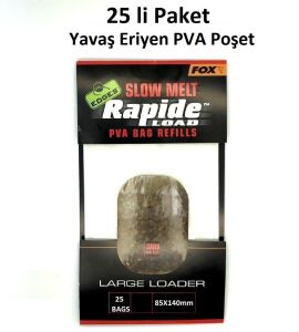 Fox Rapide Load Slow Melt PVA Bag 85x140mm Yemleme Poşeti (25 Adet)