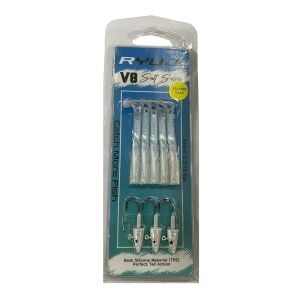 Ryuji V8 8cm 5.5gr Silikon Yem (3+5) White Silver