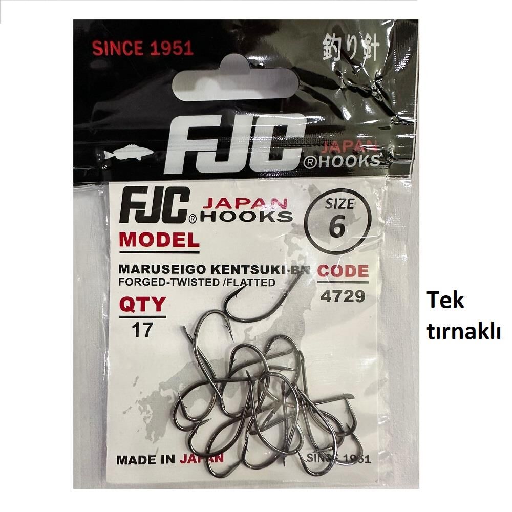 FJC 4729 No:6 Maruseigo Kentsuki Black Nikel Olta İğnesi 17 Adet