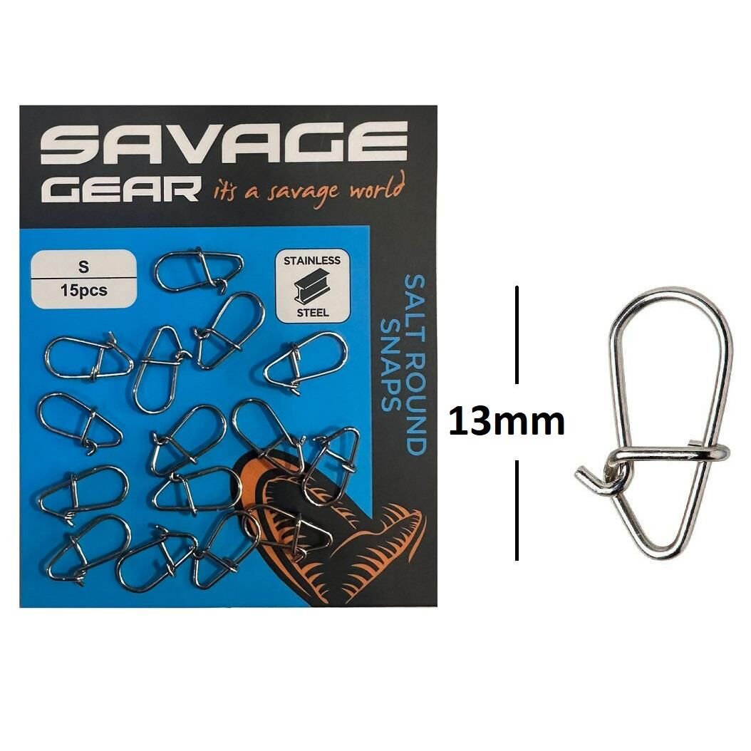 Savage Gear Salt Round Snaps Klips No: S 15 Adet