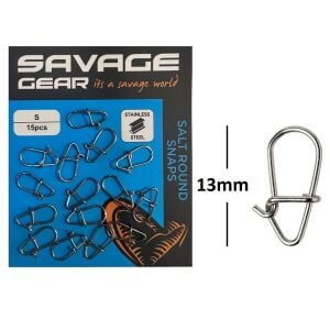 Savage Gear Salt Round Snaps Klips No: S 15 Adet