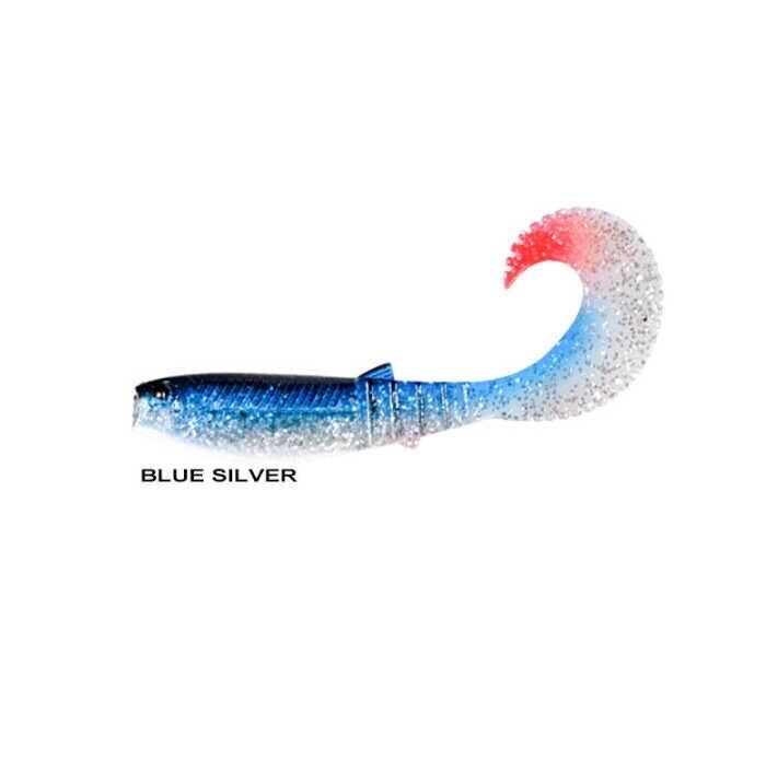 Remixon Buster Curtail 10cm 5.5gr Orak Kuyruk Silikon Blue Silver