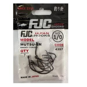 FJC 4357 No:1/0 Mutsu Black Nikel Olta İğnesi 7 Adet