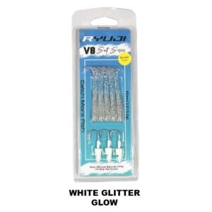 Ryuji V8 8cm 5.5gr Silikon Yem (3+5) White Glitter Glow