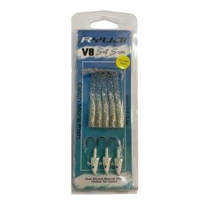 Ryuji V8 8cm 5.5gr Silikon Yem (3+5) White Glitter Glow