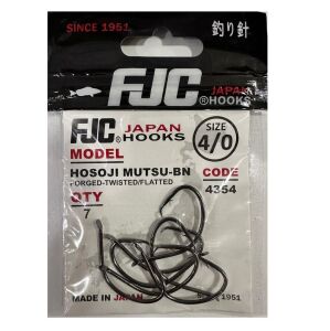 FJC 4354 No:4/0 Hosoji Mutsu Black Nikel Olta İğnesi 7 Adet