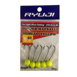 Ryuji Holder 2 No İğne 5gr Mafsallı Jig Head Zoka 5 Adet Sarı