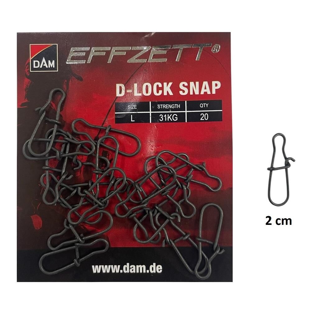 Dam Effzett D-Lock Snap Klips L Beden 20 Adet