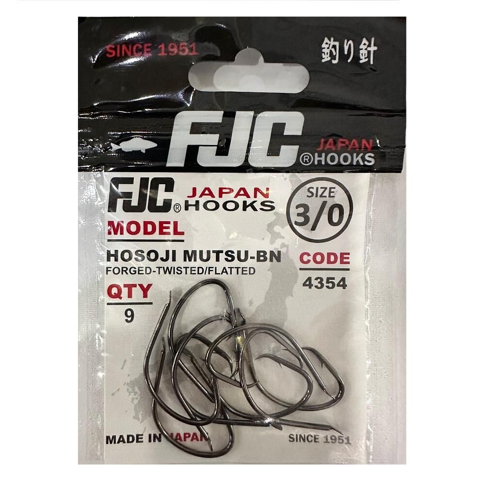 FJC 4354 No:3/0 Hosoji Mutsu Black Nikel Olta İğnesi 9 Adet