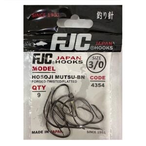 FJC 4354 No:3/0 Hosoji Mutsu Black Nikel Olta İğnesi 9 Adet