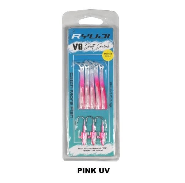 Ryuji V8 8cm 5.5gr Silikon Yem (3+5) Pink UV