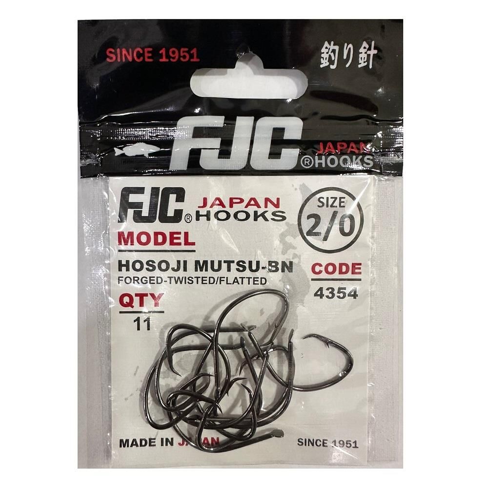 FJC 4354 No:2/0 Hosoji Mutsu Black Nikel Olta İğnesi 11 Adet