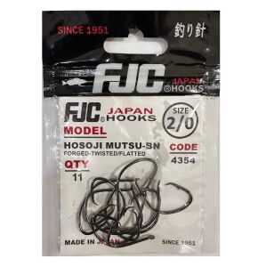 FJC 4354 No:2/0 Hosoji Mutsu Black Nikel Olta İğnesi 11 Adet