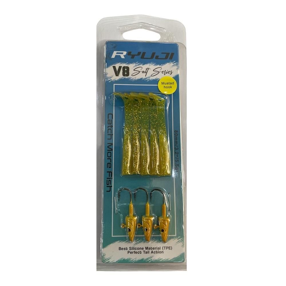 Ryuji V8 8cm 5.5gr Silikon Yem (3+5) Chartreuse