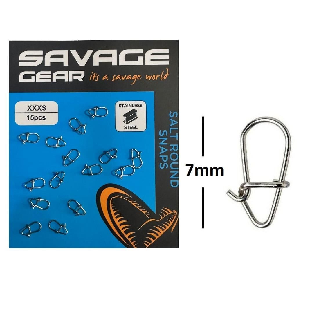 Savage Gear Salt Round Snaps Klips No: XXXS 15 Adet