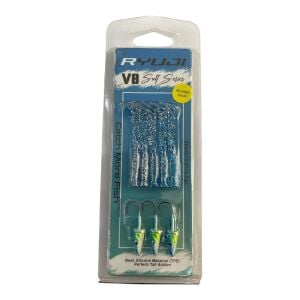 Ryuji V8 8cm 5.5gr Silikon Yem (3+5) Blue Glitter