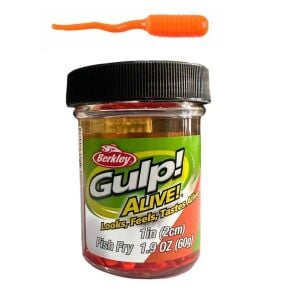 Berkley Gulp Alive Fish Fry 2cm 60gr Sıvılı LRF Silikonu Fluorescent Orange