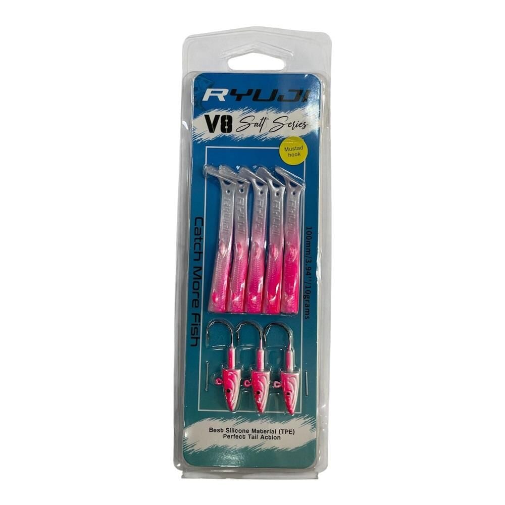 Ryuji V8 10cm 10gr Silikon Yem (3+5) Pink UV