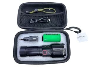 Powerdex PD-9100 Zoomlu Şarjlı Profesyonel Avcı El Feneri 30W 2800 Lümen